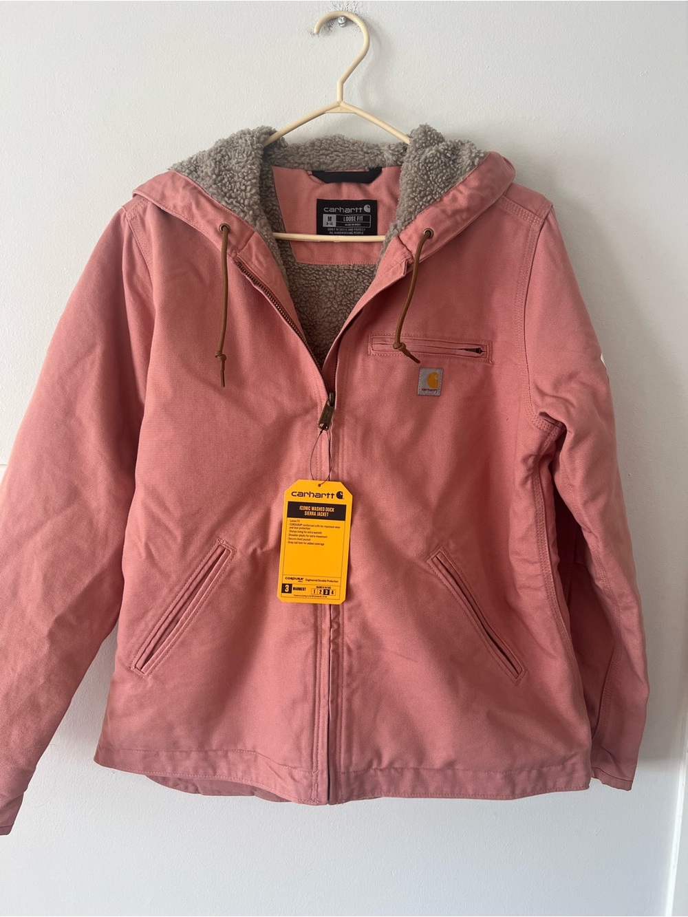 Carhartt Women's Dusty Rose Hooded Sherpa-Lined Jacket